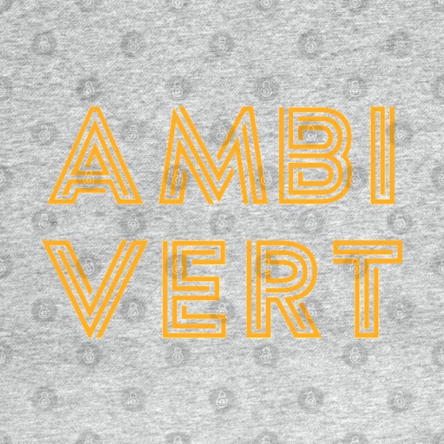 Ambivert - Yellow Print by Teeworthy Designs